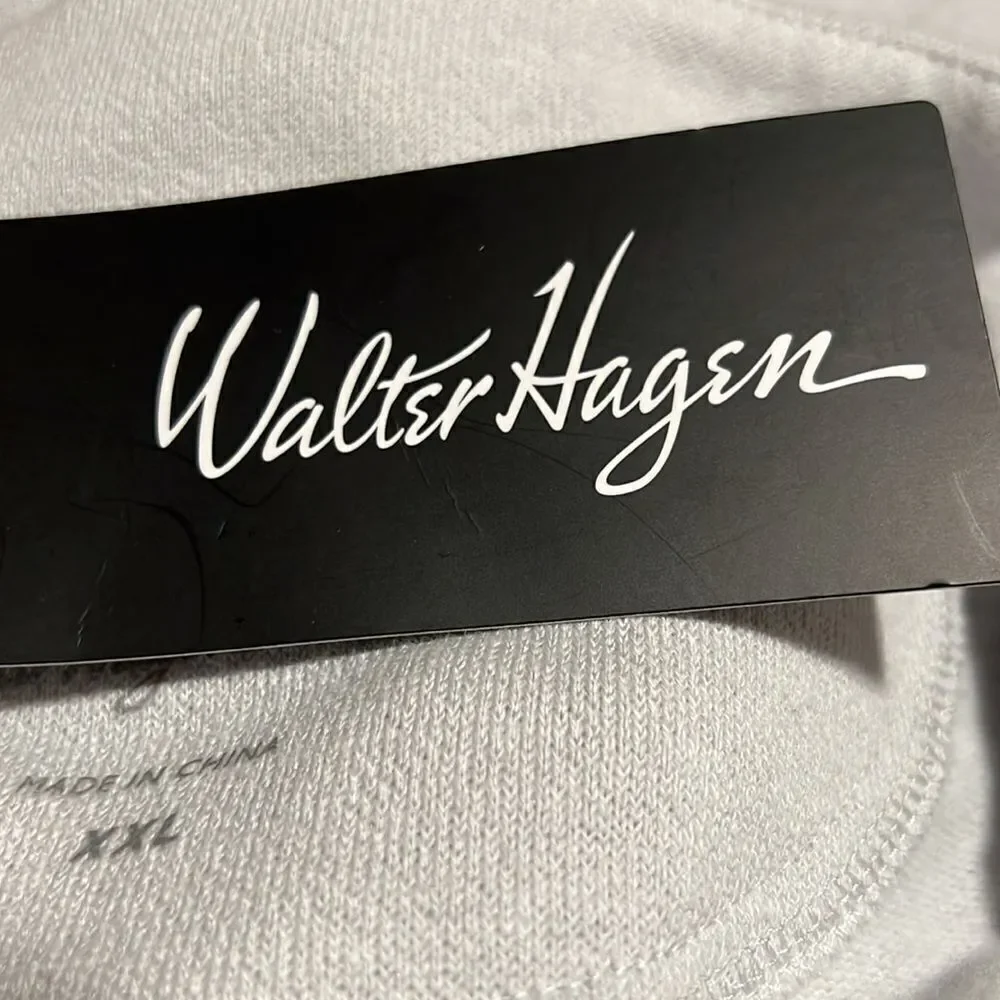 🆕 Walter Hagen P11 Light Gray Heather Quarter-Zip Pullover size  XXL